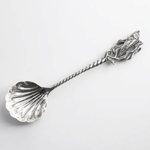 Серебряная икорница "Стерлядь"