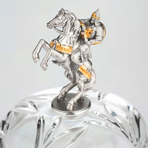 Серебряная икорница "Витязь"