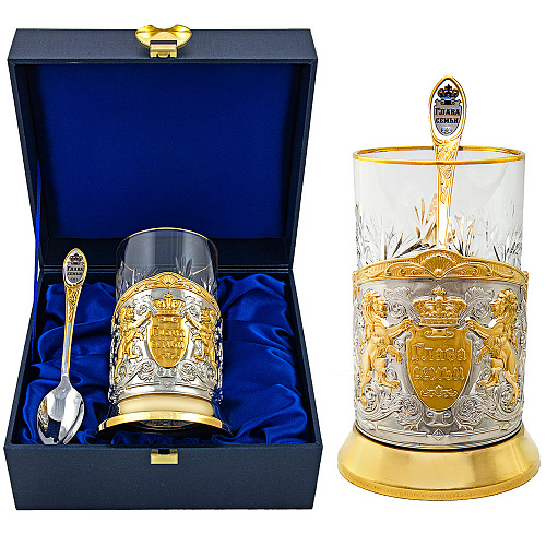 Подстаканник с ложкой "Глава семьи"