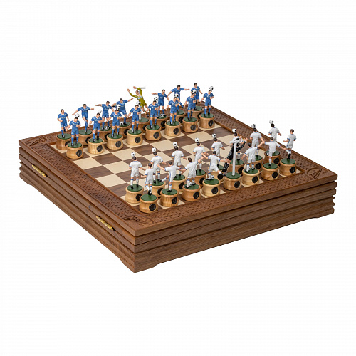 Подарочные шахматы из дуба "Футбол - Зенит"