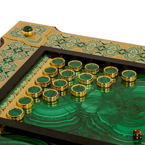 Эксклюзивные нарды из малахита "Шейх"