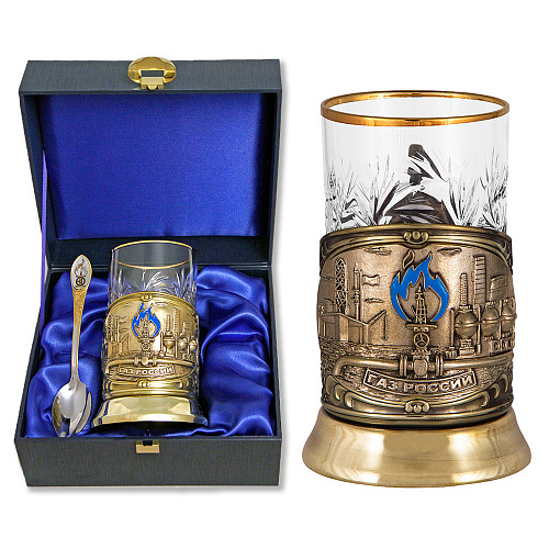 Подстаканник с ложкой "Газ"