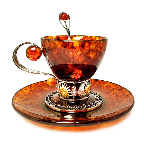 Кофейная пара из янтаря "Визирь"