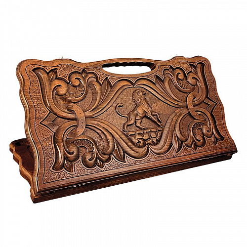 Нарды резные из массива бука "Лев"