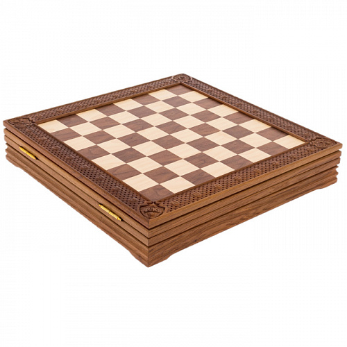 Подарочные шахматы из дуба "Футбол, ЦСКА"