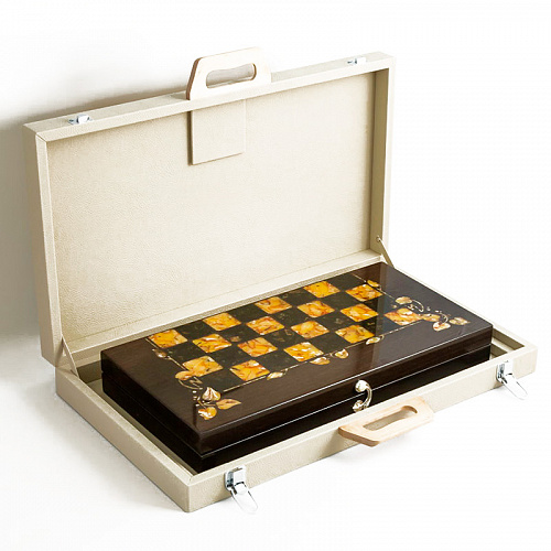 Шахматы из янтаря "Готика" малые