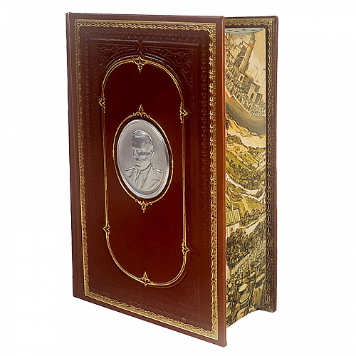 Книга в коже "Полное собрание романов и повестей в одном томе" М. Булгаков