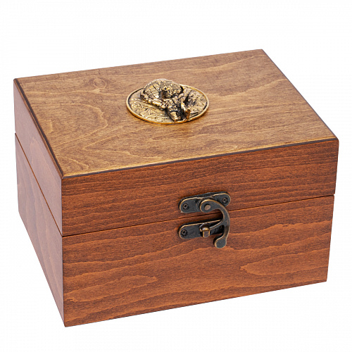 Бокал для виски "Атлант" с камнями в деревянном футляре