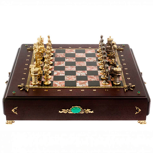 Шахматы подарочные в ларце "Железнодорожники"