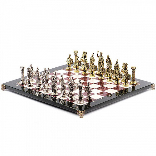 Сувенирные шахматы из мрамора "Римляне" 