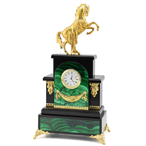 Каминные часы "Конь с попоной" Златоуст