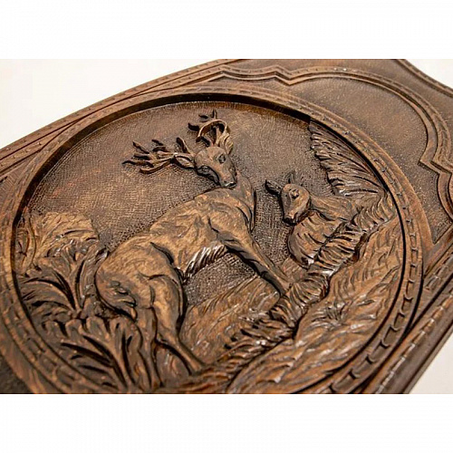 Нарды резные из массива бука "Олень"