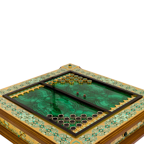 Эксклюзивные нарды из малахита "Шейх"