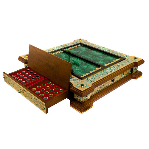 Эксклюзивные нарды из малахита "Шейх"