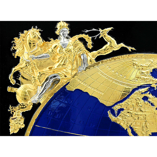 Панно "Карта известного мира Жана Баптиста Нолина"