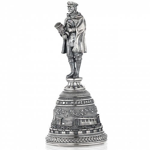 Колокольчик серебряный "Железнодорожник"