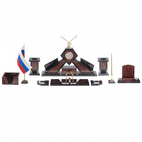 Письменный набор "Орел" камень лемезит