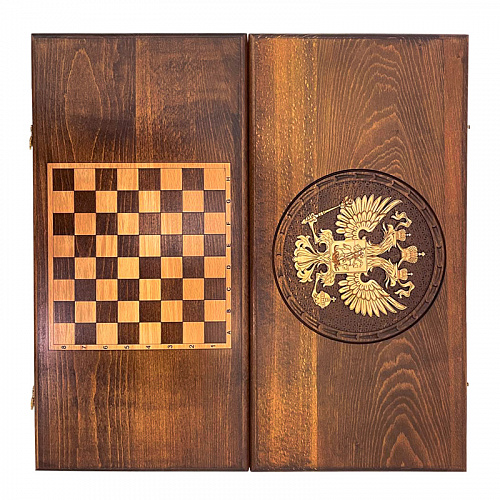 Нарды деревянные "Герб РФ"