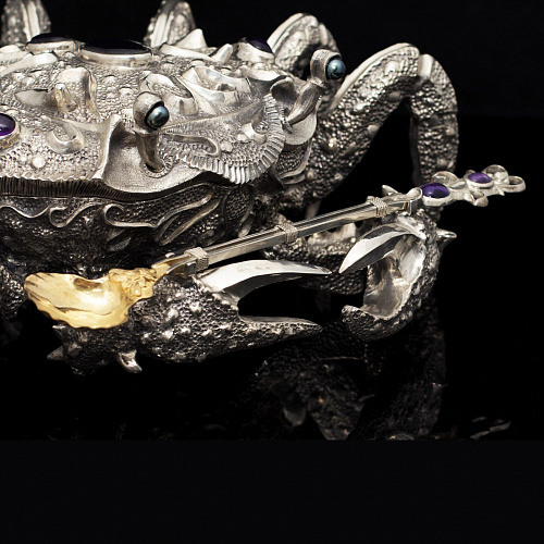 Икорница подарочная "Серебряный краб" 