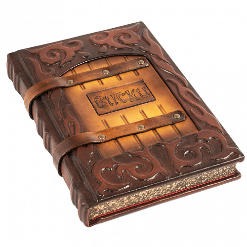 Книга подарочная в коже "Виски"