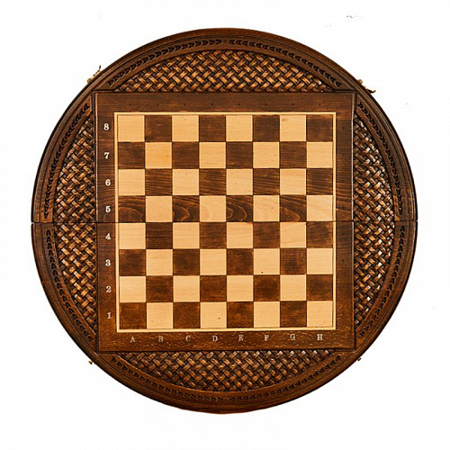 Подарочные шахматы + нарды "Круглые"