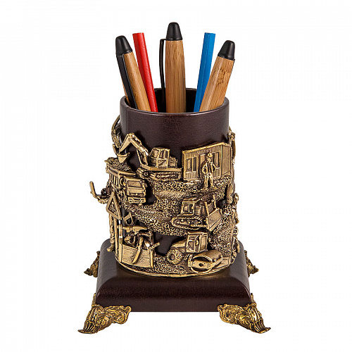 Подставка для письменных принадлежностей "Строители"