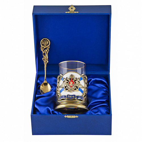 Подстаканник с ложкой "ВМФ"