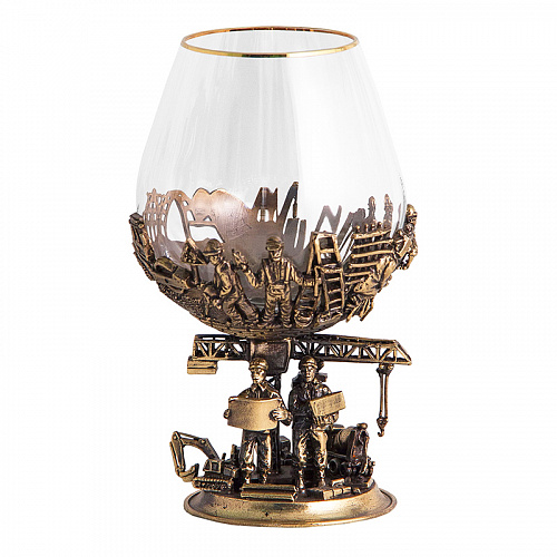 Набор из 6-ти бокалов для бренди "Строители"