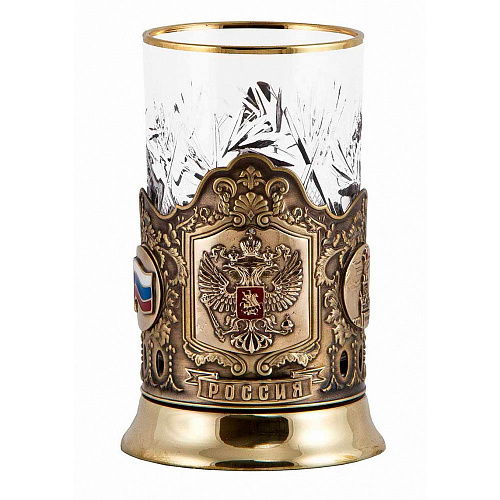 Набор для чая из двух подстаканников "Россия, Георгий Победоносец"