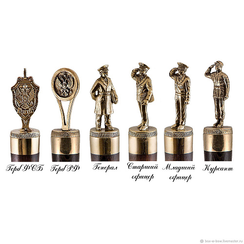 Набор шампуров в колчане из натуральной кожи "ФСБ"