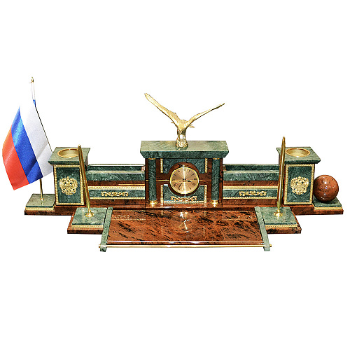 Настольный набор руководителя  из мрамора "Орел"
